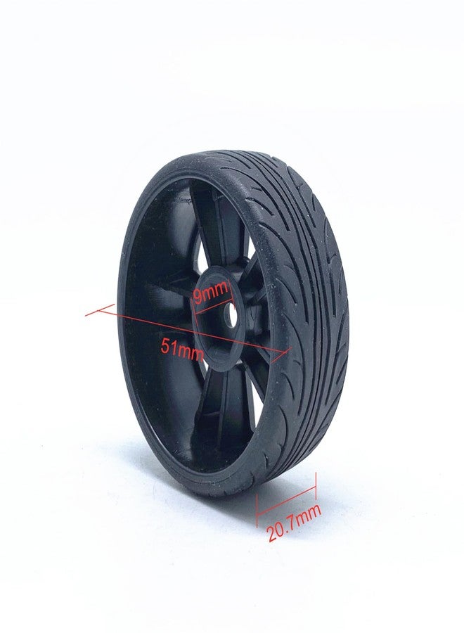KingVal Replacement 4PCS Tire Wheel RC Spare Parts Compatible with JJRC Q117-E Q117-F Q117-G RC Car - Image 4